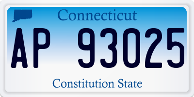 CT license plate AP93025