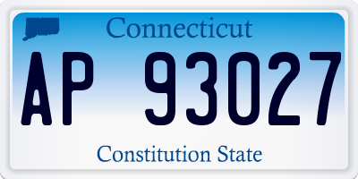 CT license plate AP93027