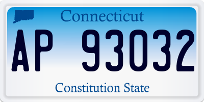 CT license plate AP93032