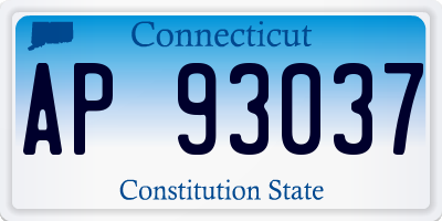 CT license plate AP93037