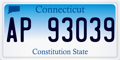 CT license plate AP93039