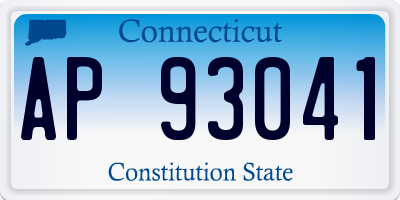 CT license plate AP93041