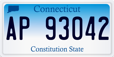 CT license plate AP93042