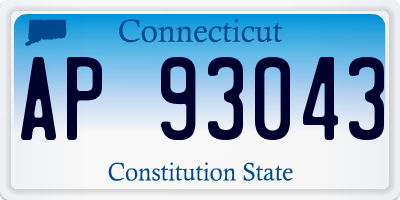 CT license plate AP93043