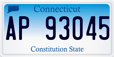 CT license plate AP93045