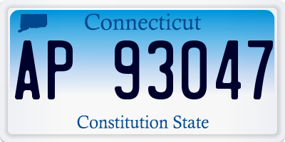 CT license plate AP93047