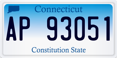 CT license plate AP93051