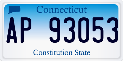 CT license plate AP93053