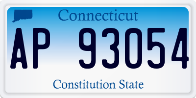 CT license plate AP93054