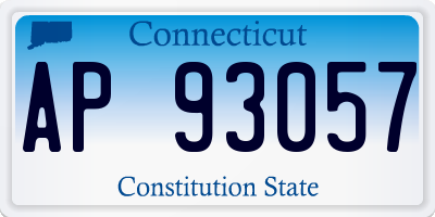 CT license plate AP93057