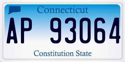 CT license plate AP93064