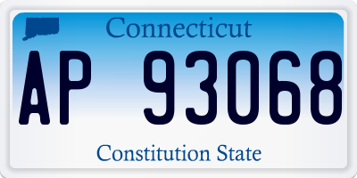 CT license plate AP93068