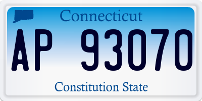 CT license plate AP93070