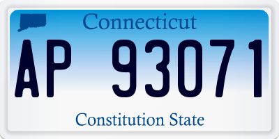 CT license plate AP93071