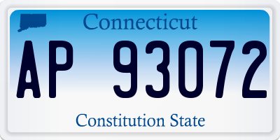 CT license plate AP93072