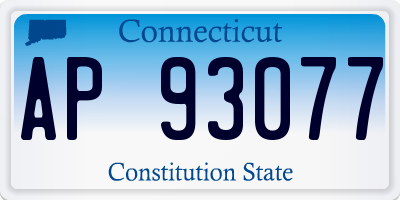 CT license plate AP93077