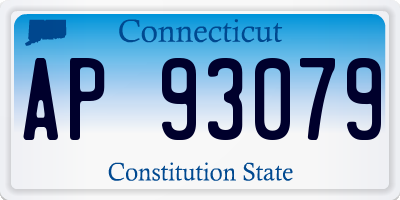 CT license plate AP93079