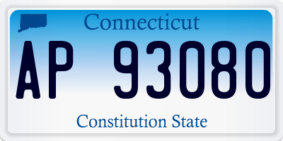 CT license plate AP93080