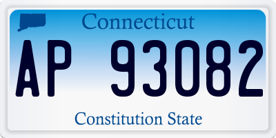 CT license plate AP93082