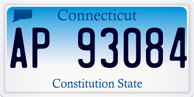 CT license plate AP93084