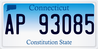 CT license plate AP93085