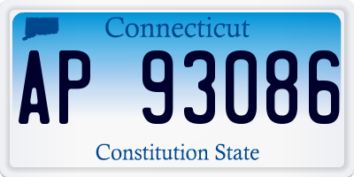 CT license plate AP93086