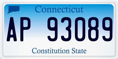 CT license plate AP93089