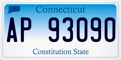 CT license plate AP93090