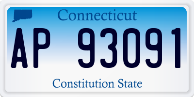 CT license plate AP93091