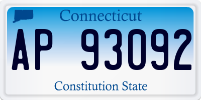 CT license plate AP93092