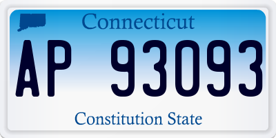 CT license plate AP93093