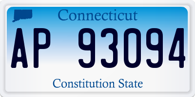 CT license plate AP93094