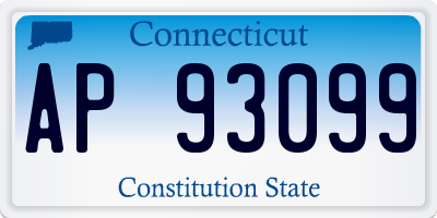 CT license plate AP93099