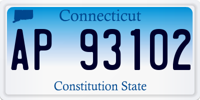 CT license plate AP93102