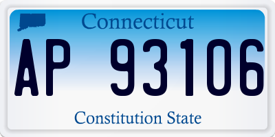 CT license plate AP93106