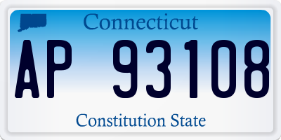 CT license plate AP93108