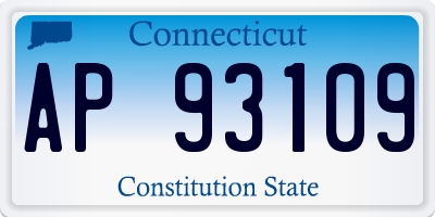 CT license plate AP93109