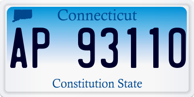 CT license plate AP93110