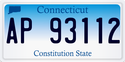 CT license plate AP93112