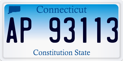 CT license plate AP93113