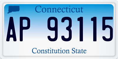 CT license plate AP93115