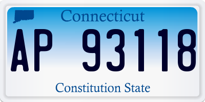 CT license plate AP93118