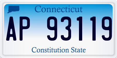 CT license plate AP93119