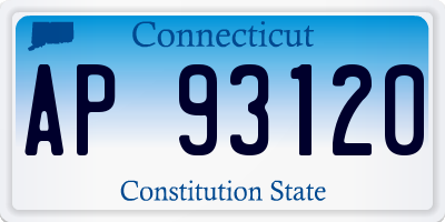 CT license plate AP93120