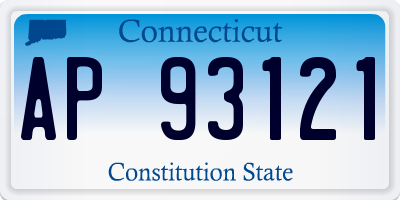 CT license plate AP93121