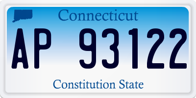 CT license plate AP93122