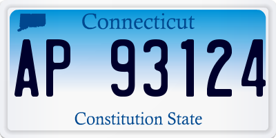 CT license plate AP93124