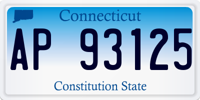 CT license plate AP93125