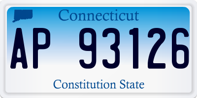 CT license plate AP93126