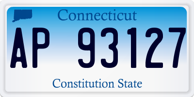 CT license plate AP93127